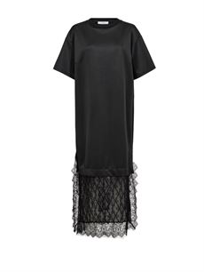 CO`COUTURE KJOLE, LARSSONCC MIX LACE DRESS, BLACK