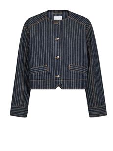 CO`COUTURE JAKKE, SIGGACC STRIPE JACKET, DENIM BLUE