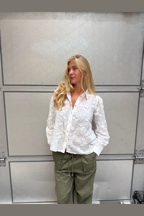 CONTINUE SKJORTE, MINNA LONG SLEVE SHIRT, WHITE