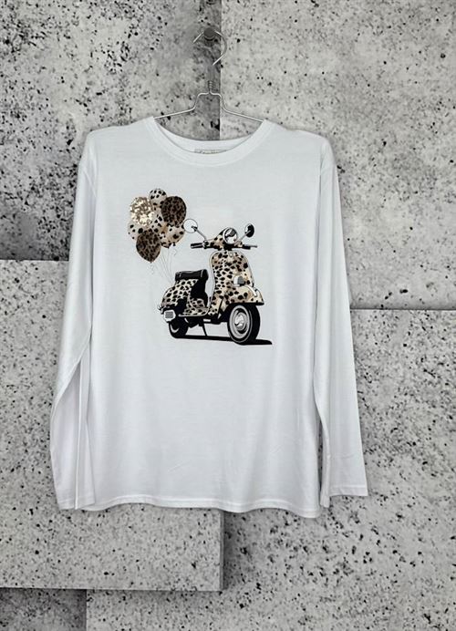CABANA LIVING T-SHIRT, GAPE 23100 LEO VESPA, WHITE