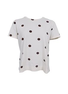 BLACK COLOUR T-SHIRT, BCZELDA S/S T-SHIRT, COFFEE DOT
