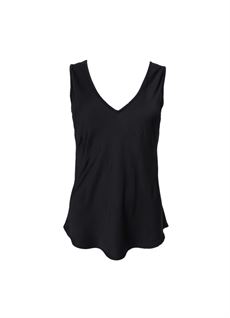 BLACK COLOUR TOP, BCMABEL DOUBLE V-NECK TOP, BLACK (FORUDBESTILLING)