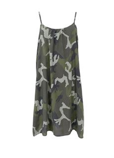 BLACK COLOUR KJOLE, BCMINNA SHORT STRAP DRESS, CAMOUFLAGE
