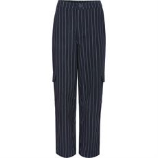 ESMÉ STUDIOS BUKSER, ESLEXI PANTS, DARK SAPPHIRE PINSTRIPE