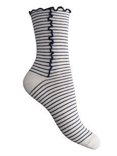 ESMÈ STUDIOS STRØMPER, ESNINEL SOCKS 2-PAK, PRISTINE/DARK SAPPHIRE