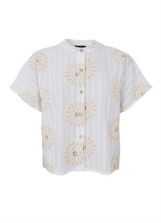 BLACK COLOUR BLUSE, BCBLANCA LOOSE SHIRT, CREME