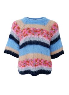 BLACK COLOUR STRIK, BCSOPHIE STRIPED JUMPER, BLUE MULTI