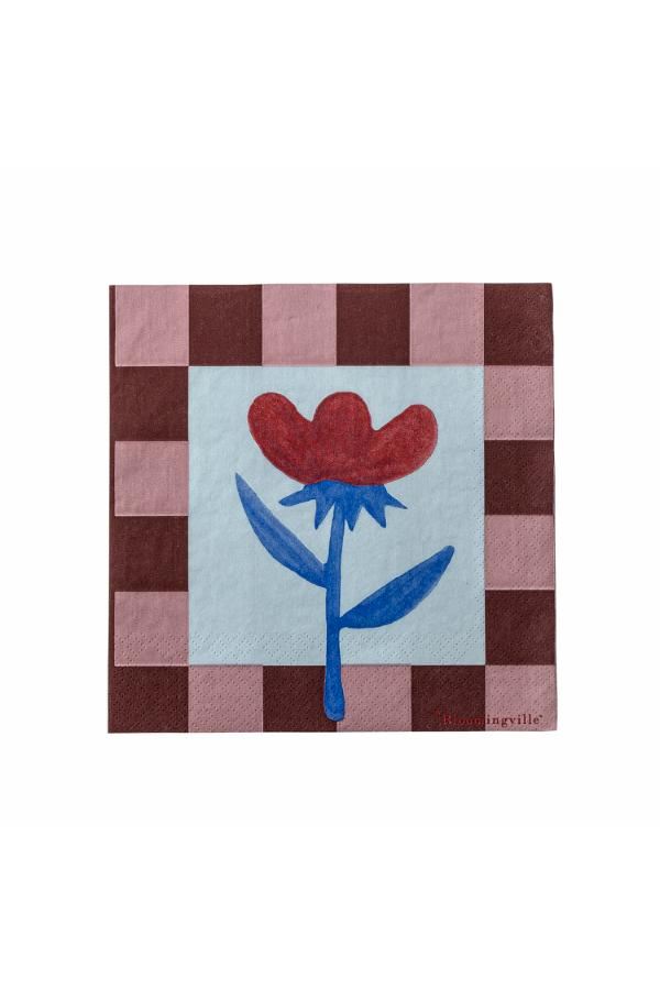 BLOOMINGVILLE SERVIETTE, VINIA SERVIET, MULTIFARVET, FSC®Mix, PAPER