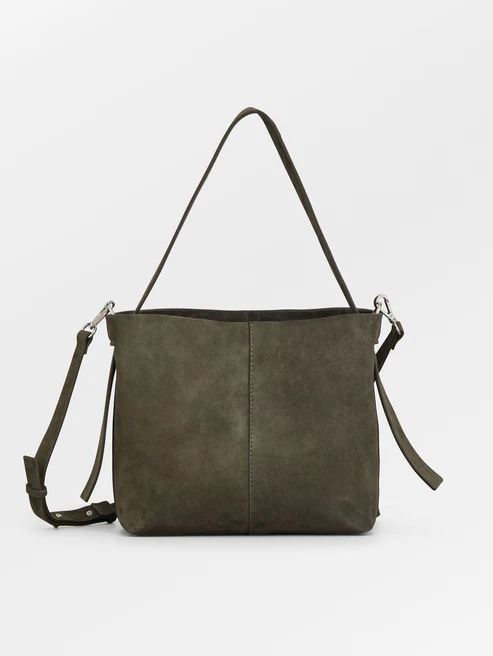 BECK SØNDERGAARD TASKE, SUEDE FRAYA SMALL BAG, ARMY