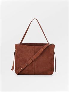 BECK SØNDERGAARD TASKE, SUEDE FRAYA SMALL BAG, BROWN 
