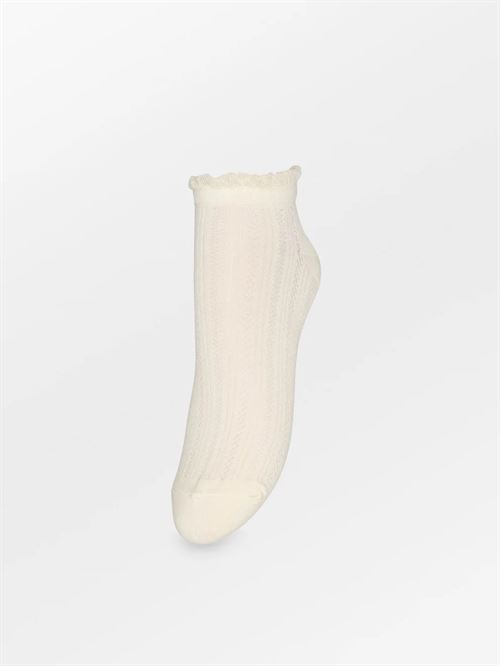 BECK SÖNDERGAARD STRØMPER, CROCHIA COTTA SHORT SOCK, BIRCH WHITE