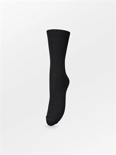 BECK SØNDERGAARD STRØMPER, TELMA SOLID SOCK, BLACK