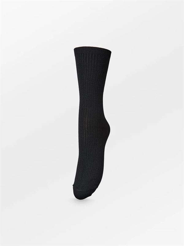 BECK SØNDERGAARD STRØMPER, TELMA SOLID SOCK, BLACK