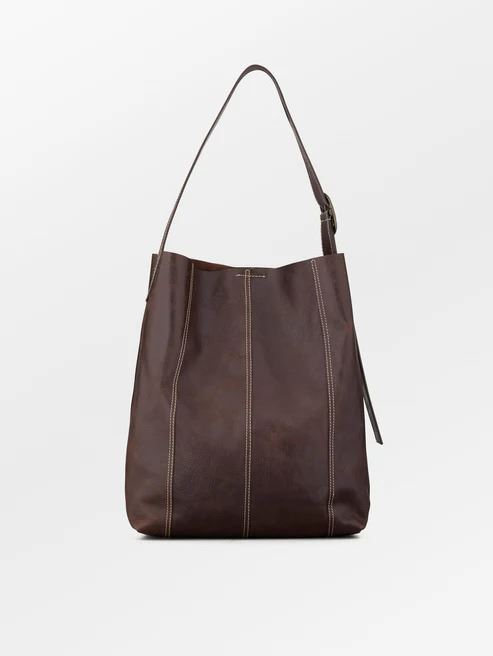 BECK SÖNDERGAARD TASKE, PANEL MAE BUCKLE BAG, CHOCOLATE TORTE
