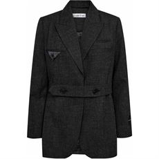 HAUTE L`AMITIÉ BLAZER, BELLIS BELT BLAZER, ANTRACIT MELANGE