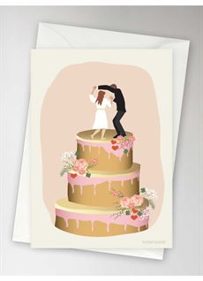 VISSEVASSE KORT, WEDDING CAKE A6