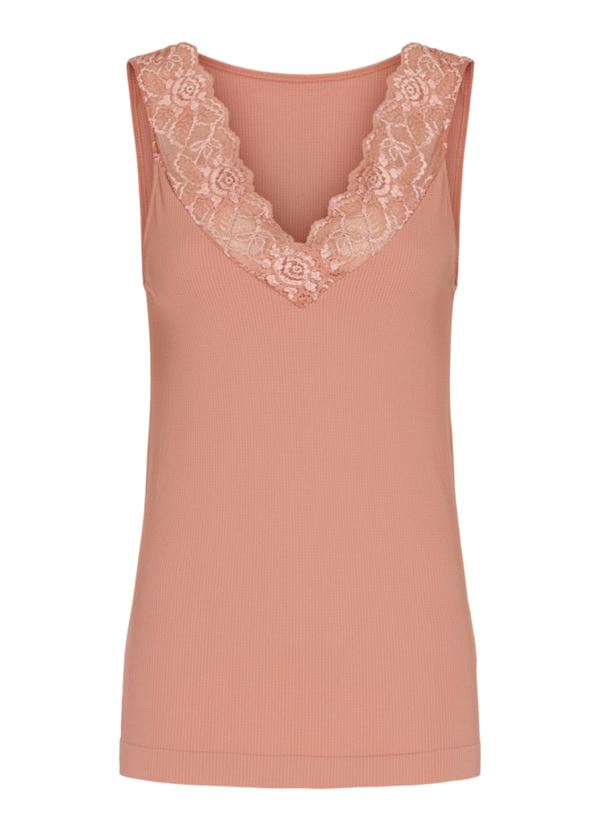 TIM OG SIMONSEN TOP, BELEN V-LACE TOP, FERSKEN