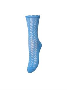 BECK SÖNDERGAARD STRØMPER, LEOFA COTTA SOCK, AZURE BLUE