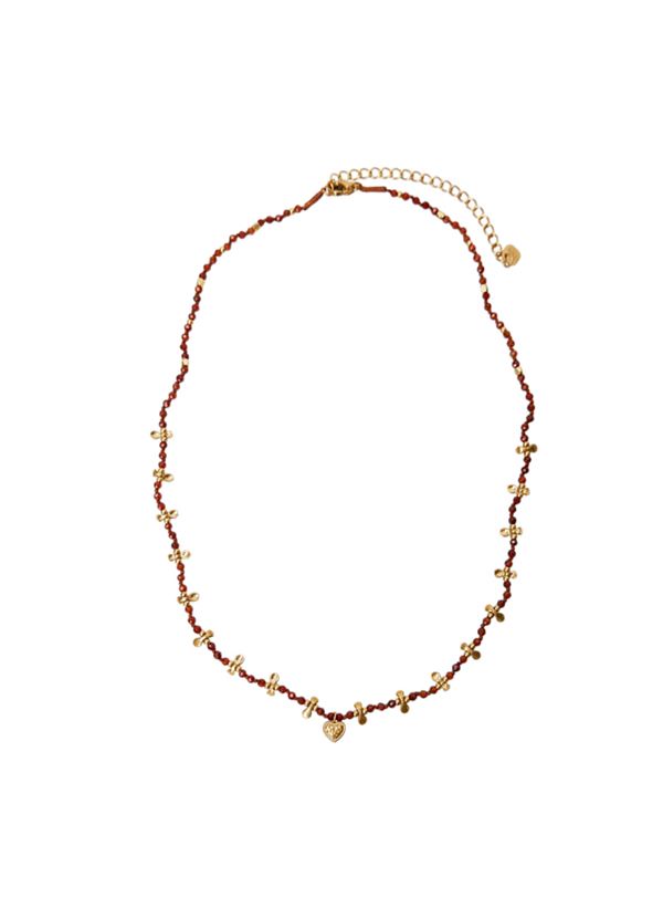 BLACK COLOUR HALSKÆDE, BCCORRINE NECKLACE, COFFEE