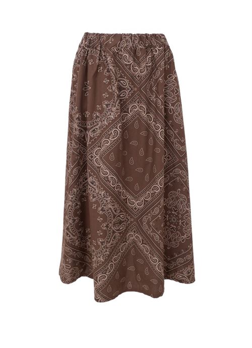 BLACK COLOUR NEDERDEL, BCABBIE SKIRT, COFFEE PAISLEY