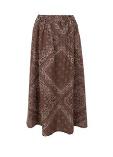BLACK COLOUR NEDERDEL, BCABBIE SKIRT, COFFEE PAISLEY