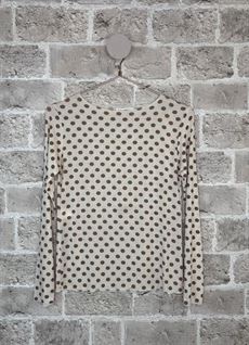 CABANA LIVING BLUSE, DOT CASH, CREME/BROWN