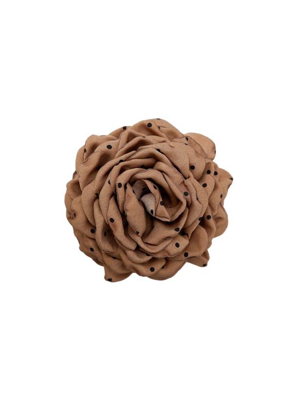 BCVILLA MEGA FLOWER HAIR CLAW, NOUGAT W. DOTS