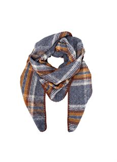 BLACK COLOUR TØRKLÆDE, BCLEONI CHEQUERED SCARF, GREY