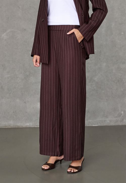 LOVE & DIVINE BUKSER, LOVE1024-65, BROWN PINSTRIPES