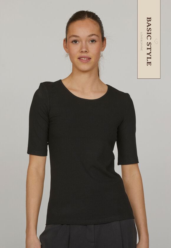 LOVE & DIVINE T-SHIRT, LOVE1119, BLACK