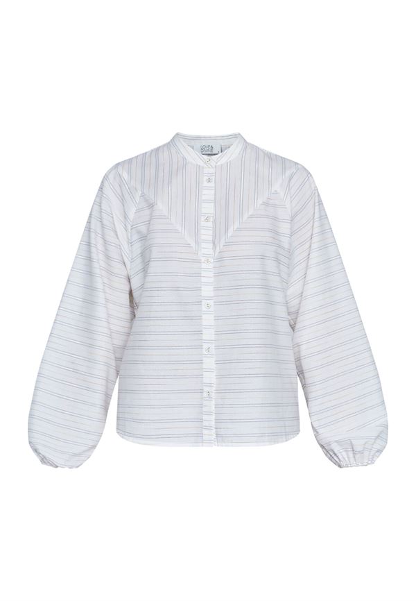 LOVE & DIVINE SKJORTE, LOVE1319, CREAM/STRIPE