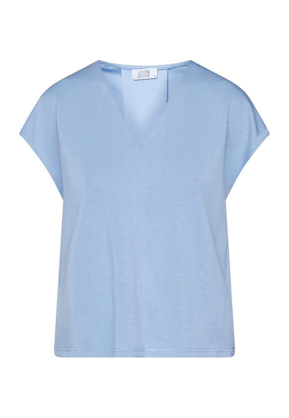 LOVE & DIVINE BLUSE, LOVE1371 BLOUSE, BLUE