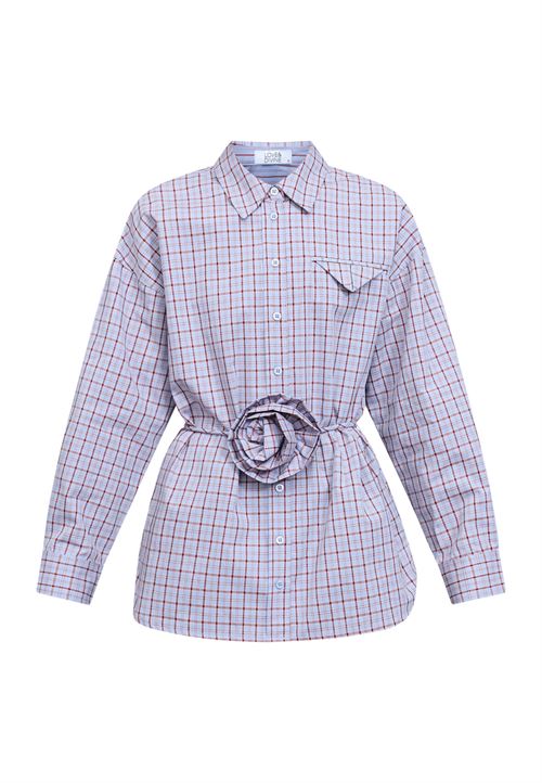 LOVE & DIVINE SKJORTE, LOVE1488 SHIRT, BLUE CHECK