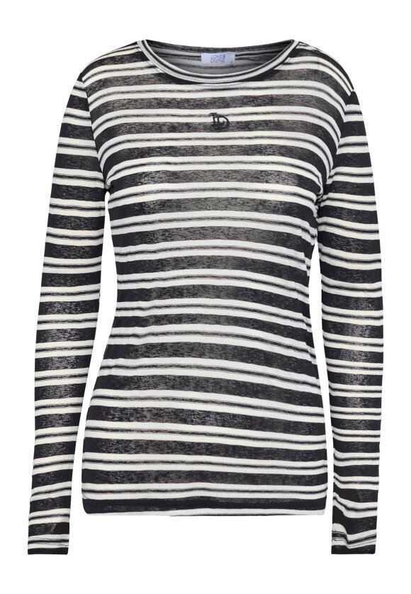 LOVE & DIVINE BLUSE, LOVE1625, BLACK STRIPES