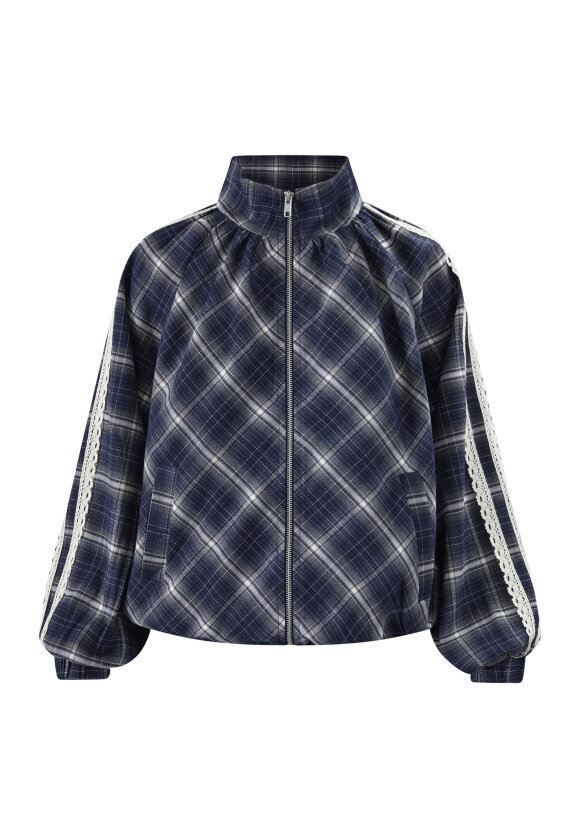 LOVE & DIVINE JAKKE, LOVE1649-1, NAVY CHECK