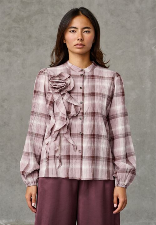 LOVE & DIVINE SKJORTE, LOVE1654, ROSE CHECK