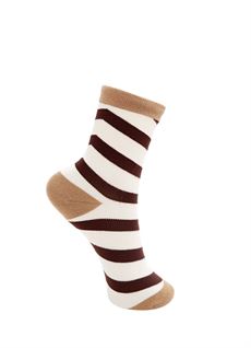BLACK COLOUR STRØMPER, BCYESENIA SOCK, OFF WHITE/COFFEE