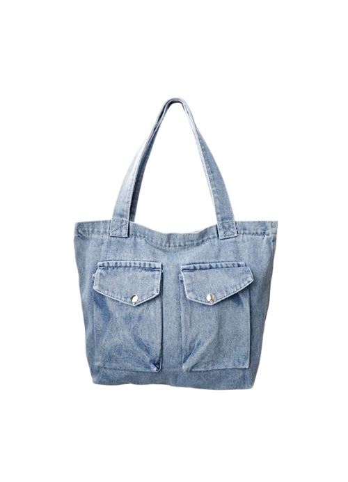BLACK COLOUR TASKE, BCHALLE DENIM BAG, LT. DENIM 
