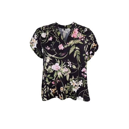 BLACK COLOUR BLUSE, BCZENNIA BLOUSE, BLACK FLOWER