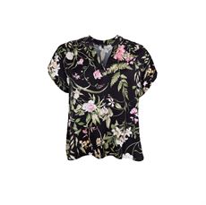 BLACK COLOUR BLUSE, BCZENNIA BLOUSE, BLACK FLOWER