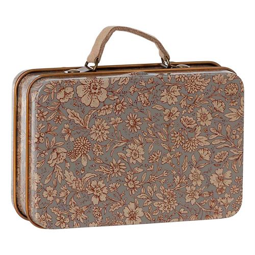 MAILEG LILLE KUFFERT, BLOSSOM, GREY