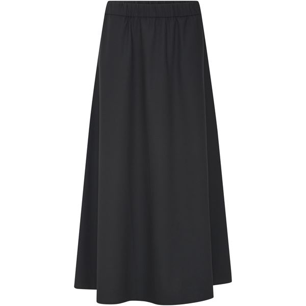 FRAU NEDERDEL, MELBOURNE LIGHT WOOL ANKLE SKIRT, BLACK