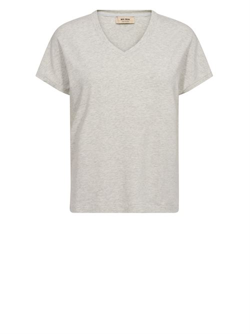 MOS MOSH T.SHIRT, MMSIENNA V-SS TEE, ECRU