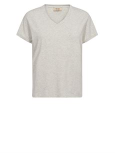 MOS MOSH T.SHIRT, MMSIENNA V-SS TEE, ECRU