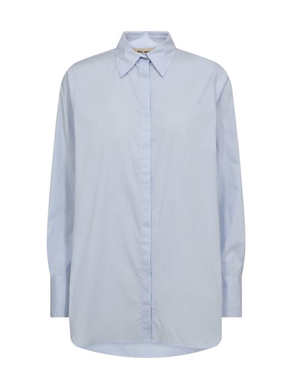 MOS MOSH SKJORTE, MMWINOLA COTTON TWIL SHIRT, LIGHT BLUE