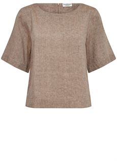BRUUN & STENGADE TOP, BS LUCIANNE REGULAR FIT TOP, BROWN