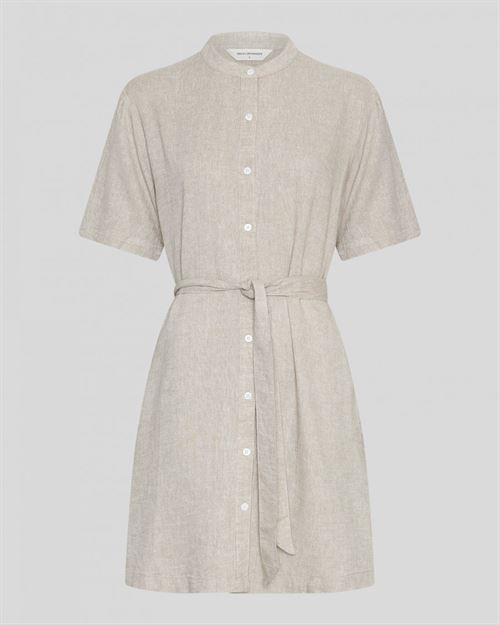 MSCH COPENHAGEN SKJORTEKJOLE, MSCHPENNIE GINIA 2/4 SHIRT DRESS, SAND