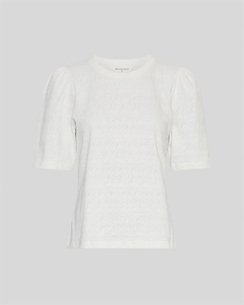 MSCH COPENHAGEN T-SHIRT, MSCHELMIRA PUFF TEE, EGRET