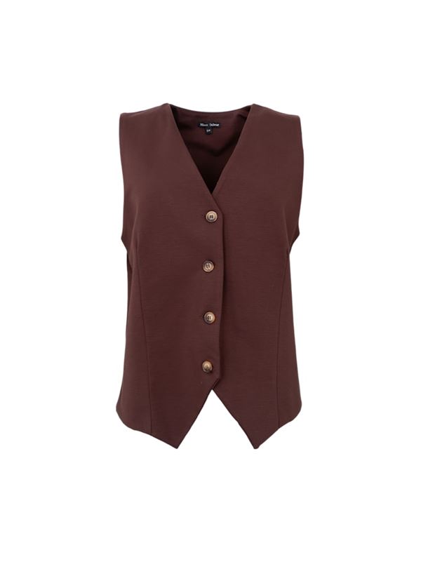 BLACK COLOUR VEST, BCDAVI CASUAL VEST, COFFEE