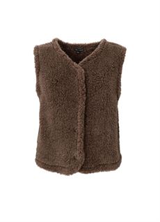 BLACK COLOUR TEDDY VEST, BCTEDDY VEST, TAUPE